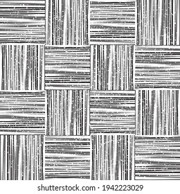 Seamless pattern with grunge horizontal and vertical black segments