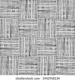 Seamless pattern with grunge horizontal and vertical black bands