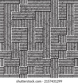 seamless pattern with grunge horizontal and vertical black segments