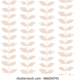 Seamless pattern with grunge leaves