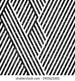Seamless pattern with grunge oblique black segments