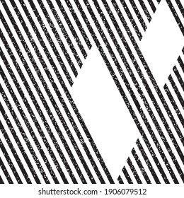 Seamless pattern with grunge oblique black segments