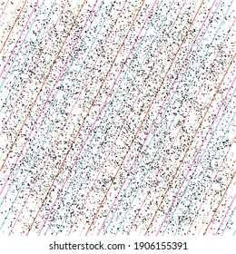 Seamless pattern with grunge oblique black segments