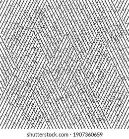 Seamless pattern with grunge oblique black segments
