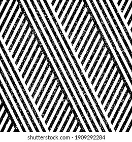 Seamless pattern with grunge oblique black segments