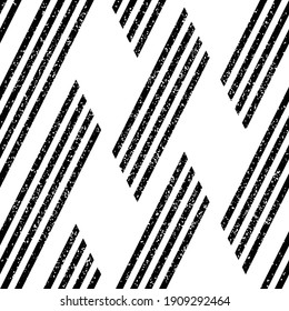 Seamless pattern with grunge oblique black segments
