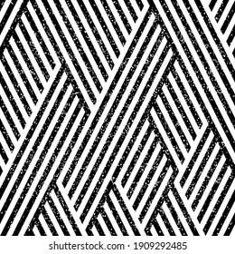 Seamless pattern with grunge oblique black segments