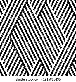 Seamless pattern with grunge oblique black segments