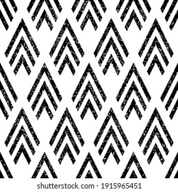 Seamless pattern with grunge oblique black segments