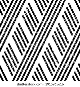 Seamless pattern with grunge oblique black segments