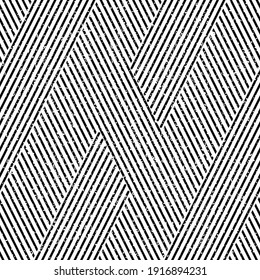 Seamless pattern with grunge oblique black segments