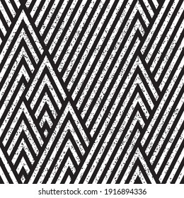 Seamless pattern with grunge oblique black segments
