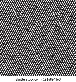 Seamless pattern with grunge oblique black segments
