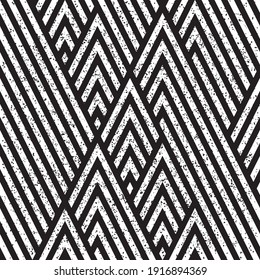 Seamless pattern with grunge oblique black segments