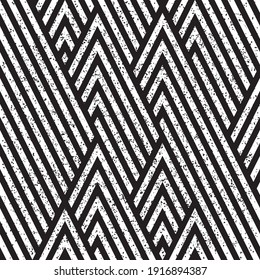 Seamless pattern with grunge oblique black segments