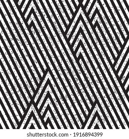 Seamless pattern with grunge oblique black segments