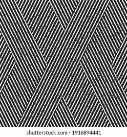 Seamless pattern with grunge oblique black segments