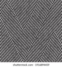 Seamless pattern with grunge oblique black segments