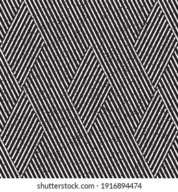 Seamless pattern with grunge oblique black segments