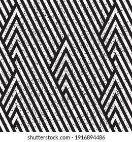 Seamless pattern with grunge oblique black segments