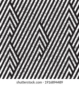 Seamless pattern with grunge oblique black segments