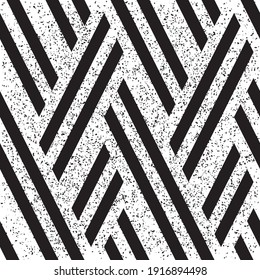 Seamless pattern with grunge oblique black segments
