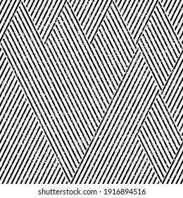 Seamless pattern with grunge oblique black segments