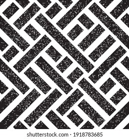 Seamless pattern with grunge oblique black segments