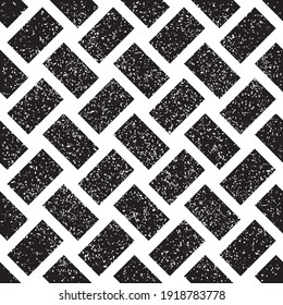 Seamless pattern with grunge oblique black segments