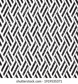 Seamless pattern with grunge oblique black segments