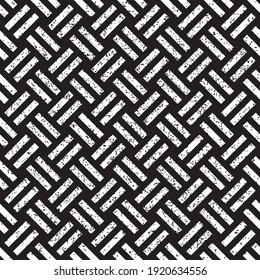 Seamless pattern with grunge oblique black bands