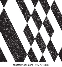 Seamless pattern with grunge oblique black bands