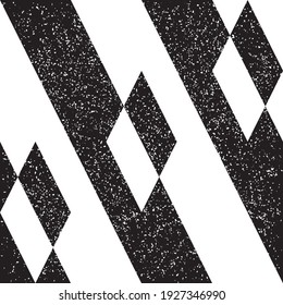 Seamless pattern with grunge oblique black bands