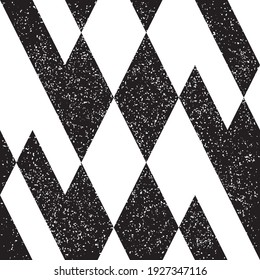 Seamless pattern with grunge oblique black bands