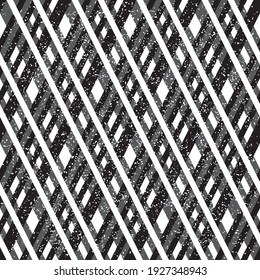 Seamless pattern with grunge oblique black bands