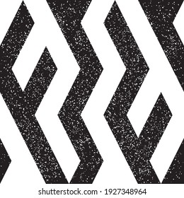 Seamless pattern with grunge oblique black bands