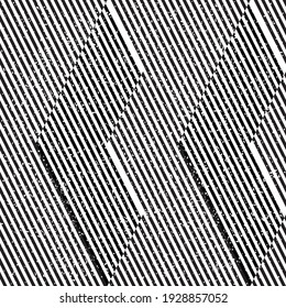 Seamless pattern with grunge oblique black segments