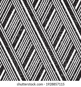 Seamless pattern with grunge oblique black segments