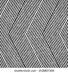 Seamless pattern with grunge oblique black segments