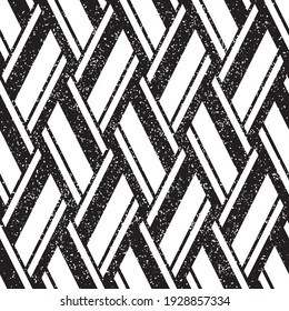 Seamless pattern with grunge oblique black segments