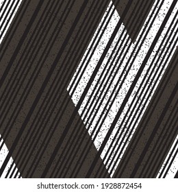 Seamless pattern with grunge oblique black segments
