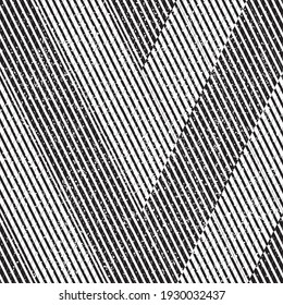 Seamless pattern with grunge oblique black segments