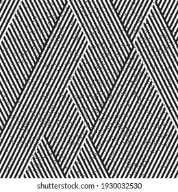 Seamless pattern with grunge oblique black segments