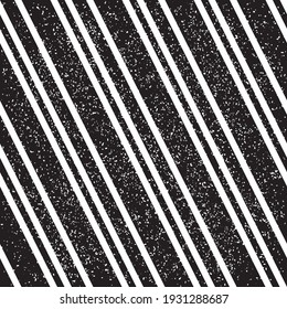 Seamless pattern with grunge oblique black segments