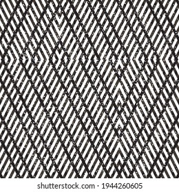 Seamless pattern with grunge oblique black segments