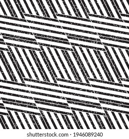 Seamless pattern with grunge oblique black segments