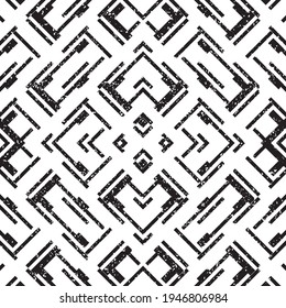 Seamless pattern with grunge oblique black bands