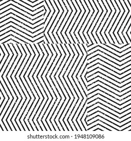 Seamless pattern with grunge oblique black segments