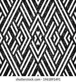 seamless pattern with grunge oblique black segments