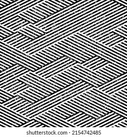 seamless pattern with grunge oblique black segments